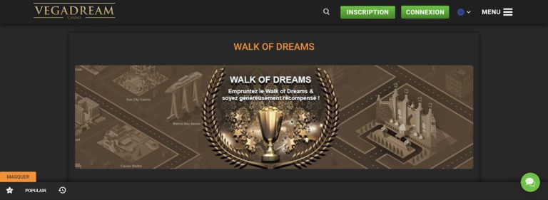 Vegadream Casino Walk of Dreams